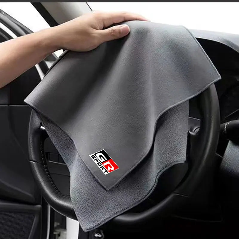 High-grade car cleaning towel without watermark For Toyota GR Sport Gazoo Racing Yaris 86 Corolla Hilux Supra C-HR Accessories