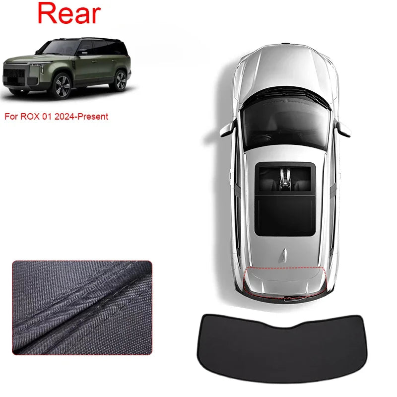 Car Black Window Privacy Sunshade Anti-UV Heat Insulation For ROX 01 JISHI 2021-Present Auto Protect Cover Interior Accessory