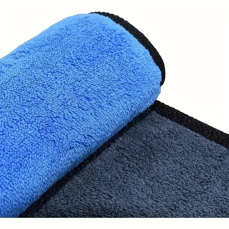 1/3/6pcs Microfiber Car Washing Towel Soft Quick Drying Windows Mirrors Wiping Rags Home Double Layer Cleaning Cloths
