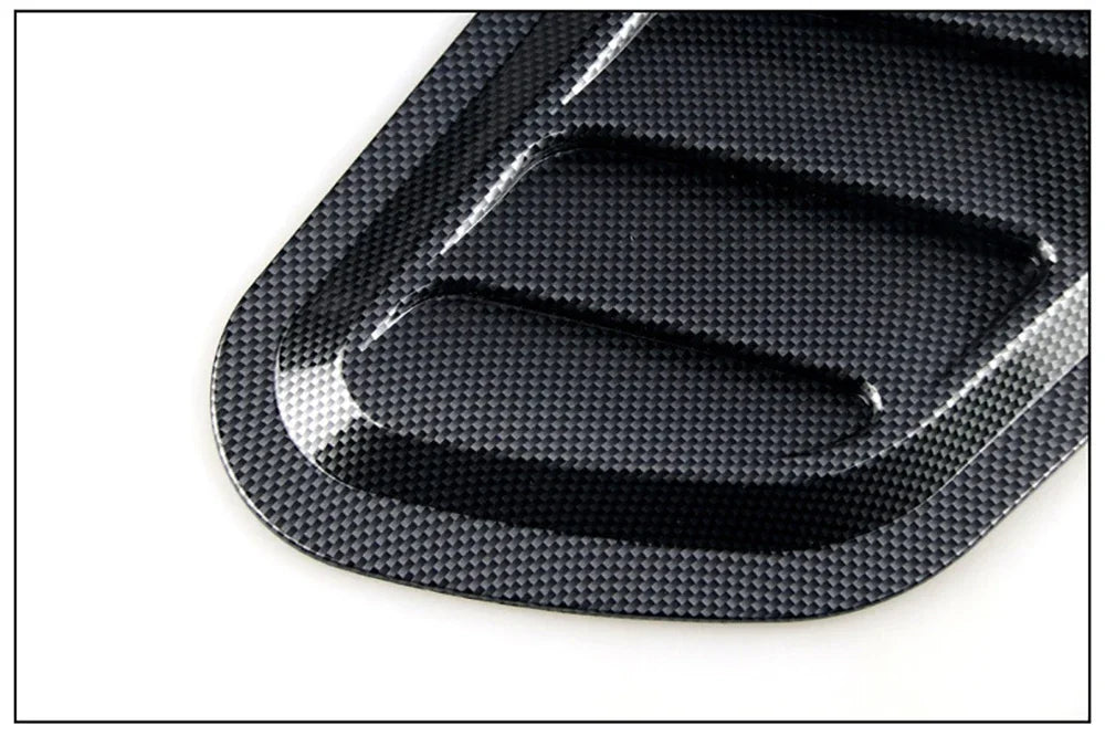 2PCS Car Hood Tuning Decoration Stickers Universal Air Intake Auto Hood Scoop Bonnet Vent Cover Carbon Fiber Decoration Styling