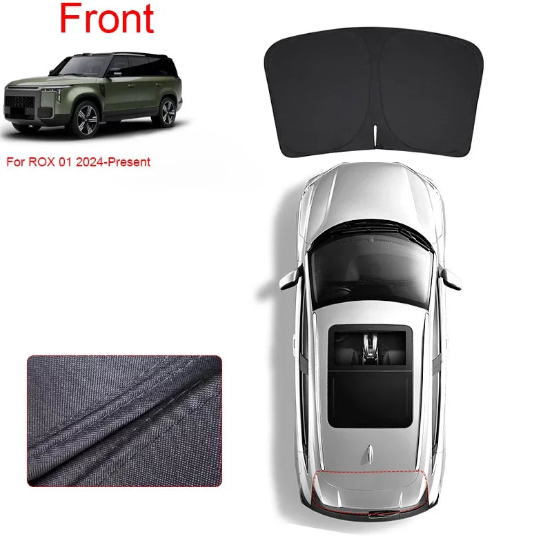 Car Black Window Privacy Sunshade Anti-UV Heat Insulation For ROX 01 JISHI 2021-Present Auto Protect Cover Interior Accessory