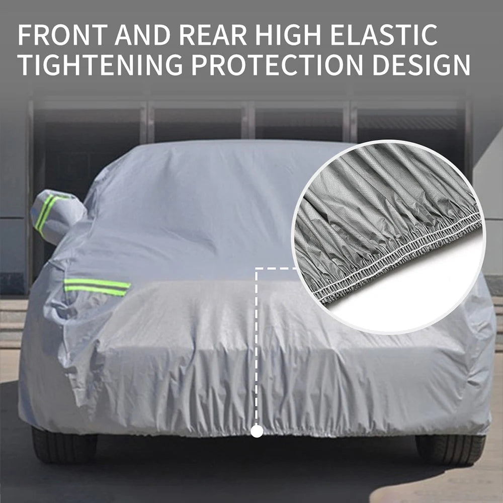 Vislone Universal Full Car Cover Outdoor Indoor UV Protection Sunscreen Heat Protection Dustproof  Scratch-Resistant Sedan Suit