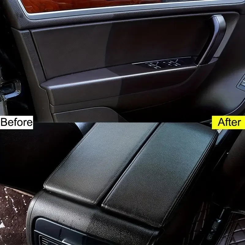 Multifunctional automotive repair wax, plastic parts refurbishing agent, internal gloss enhancer, tire and leather polish
