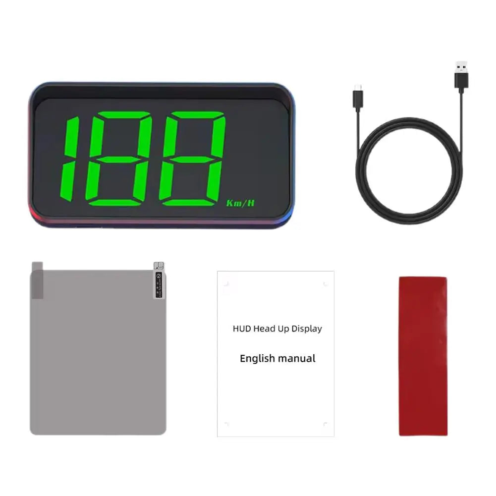 M2 Head Up Display Car Universal Speedometer KMH/MPH HUD USB Cable Plug & Play GPS & Beidou Dual Satellite System
