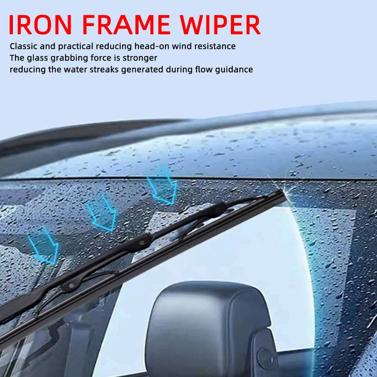 Advanced Silent Rubber Car Wiper Blade U-Shaped Frame Design Universal U/J Hook 14"16"17"18"19"20"21"22"24" Windshield Wiper