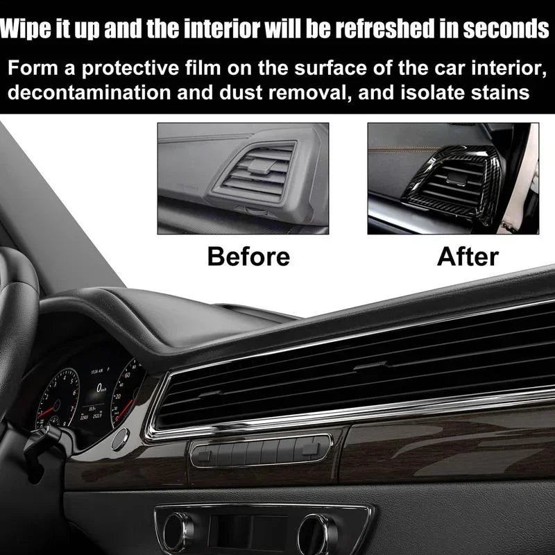 30ml Interior Plastic Parts Retreading Agent Crystal Coating Wax Renewed Plastic Restore Long-lasting Liquid Car Maintenance