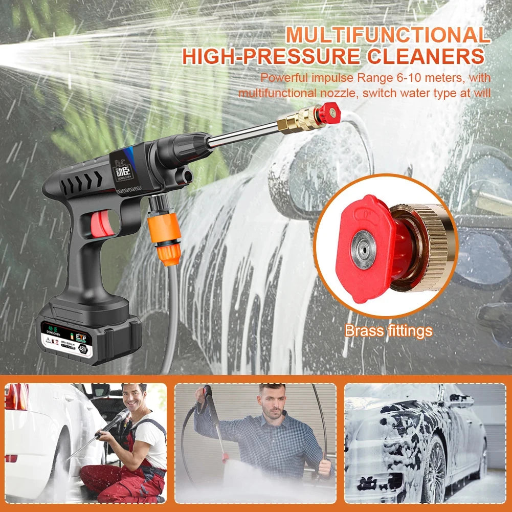 20000mAh Portable Cordless Pressure Washer 300W 60Bar Foam Generator Spray Cleaner Suitable for Car Washing Garden Watering