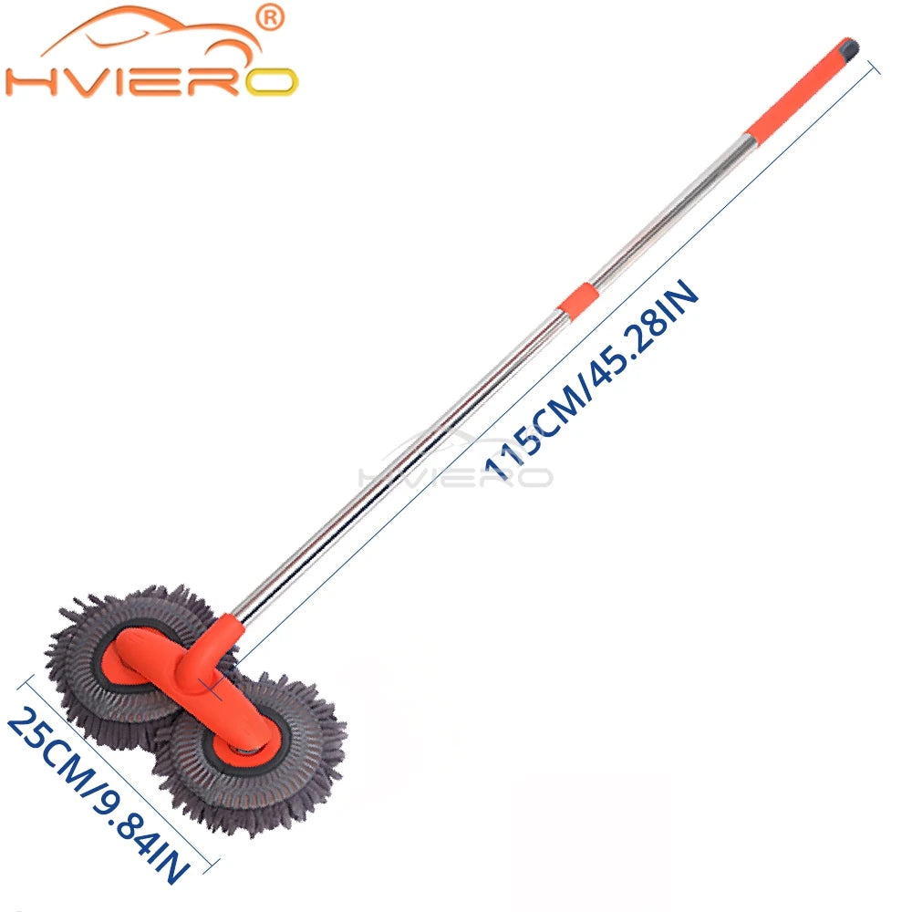 1X Car Cleaning Wash Multipurpose Kit Microfiber Brush Mop Sponge Wipe Auto Home Tools Universal Clean Accessories Yellow Gray
