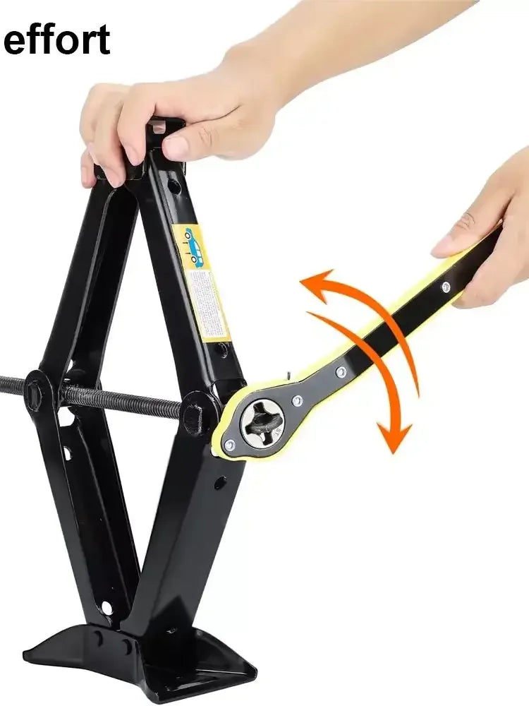 1.5T car jacks Manual Lift Jack Car Repair Tool Lifting Tool with Labor-saving Ratchet Wrench Foldable Jack for Car