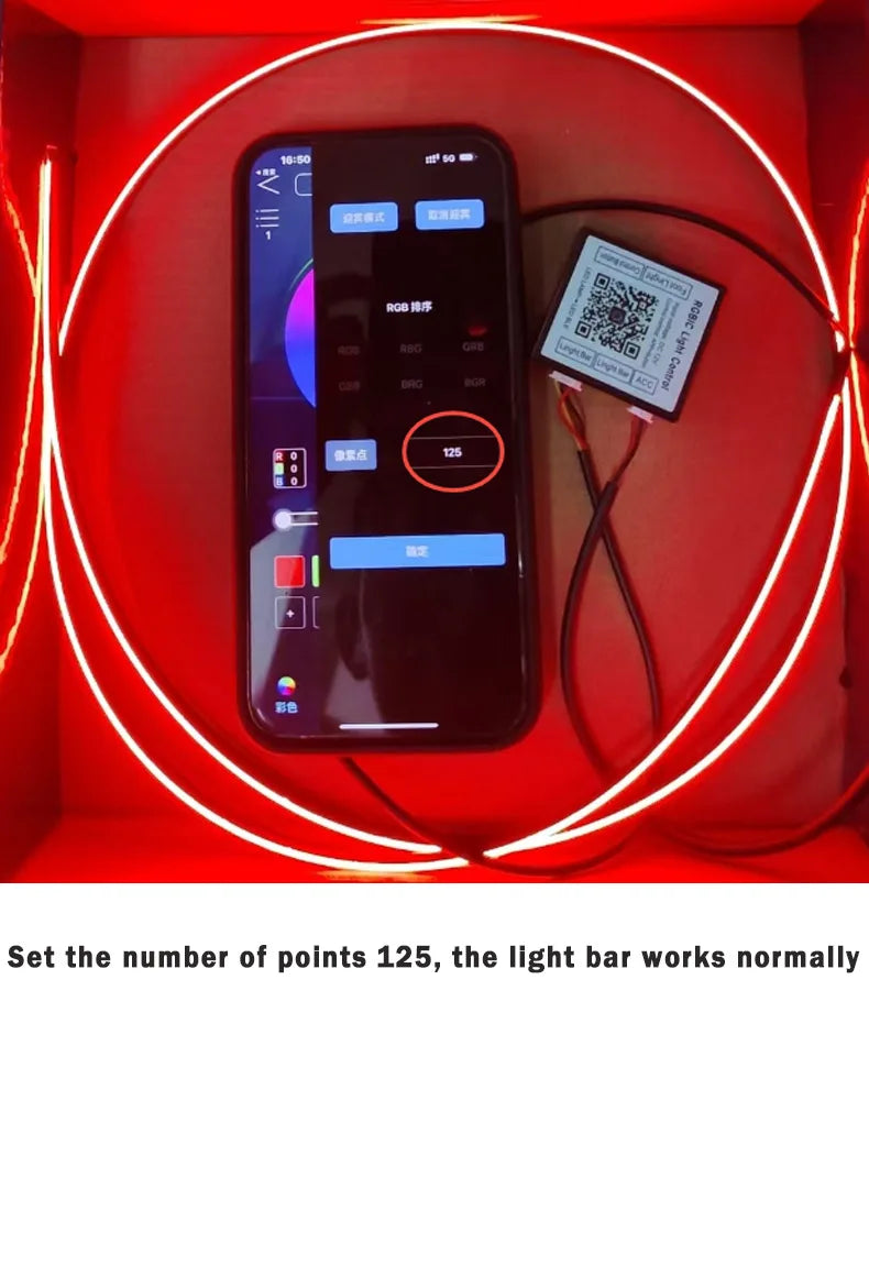 14/18 in 1 Led Acrylic Car Ambient Light RGB 64 213 Color Symphony Acrylic APP Streamer Atmosphere Lamp Kit One Zone Dual Zone