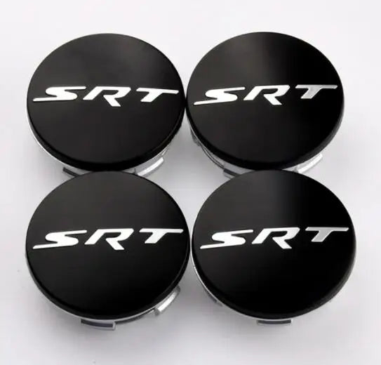 4pcs x 64mm Car Logo Wheel Center Hub Caps Rim Cover Emblem Sticker For Dodge Charger Challenger Hell Cat SRT Chrysler 300C