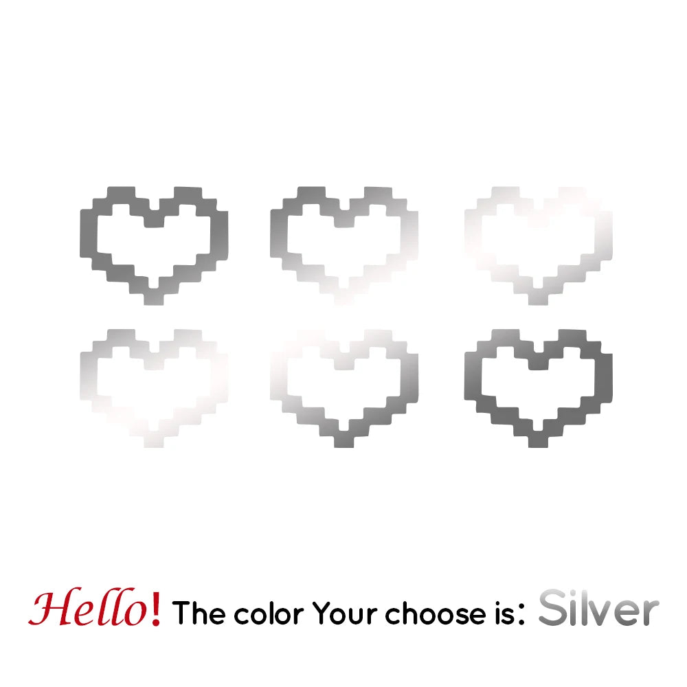 Mosaic Heart Love Car Stickers For Car Window Decor Waterproof Heart Sticker For Car / Laptop / Window / Motorcycle Vinyl Decal