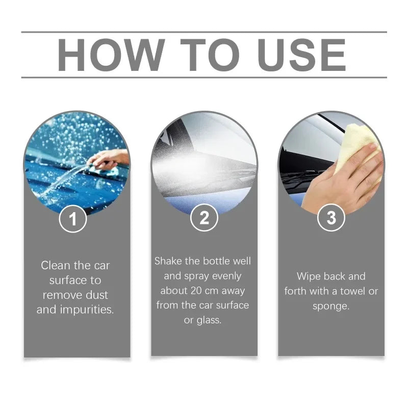 30/120ML Car Nano Coating Spray Liquid Wax Polish Paint Sealant Water Repellent Protective Layer for Automotive Detailing Shine