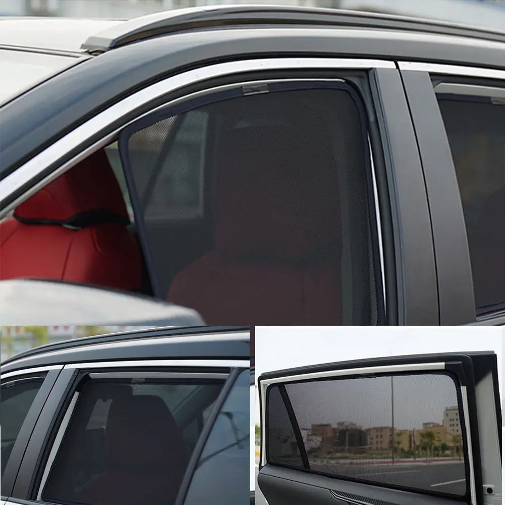 Custom Snap Car Window Sunshade for Alfa Romeo Stelvio 2017 2018 2019 2020-2024 Curtain Mesh Front Windshield Frame Curtain