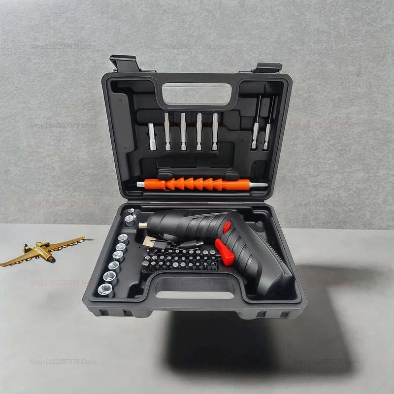 47 PCS Electric Screwdriver Set 36V Cordless Rechargeable Power Tool with 1800mAh Battery for Home Household Maintenance