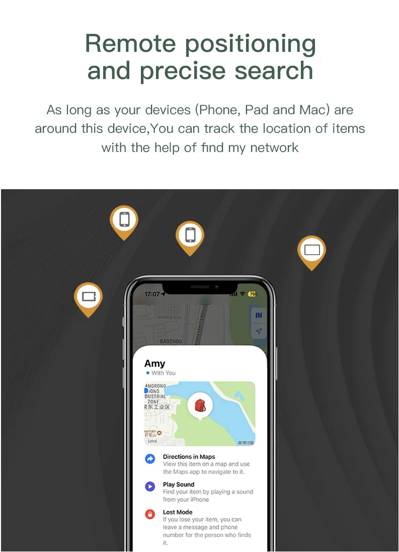 GPS Smart Air Tag Mini Smart Tracker Bluetooth Smart Tag Child Finder Pet Car Lost Tracker For Apple IOS System Find My APP