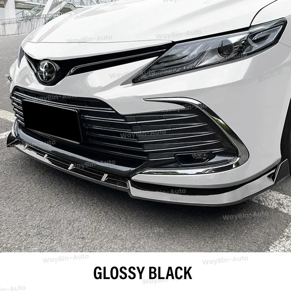 TRD Sport Front Body Kits For Toyota Camry LE SE XLE XSE 2021-2024 ABS Tuning Front Bumper Lip Side Splitter Spoiler Accessories