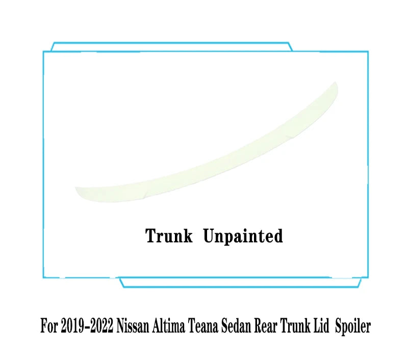 For 2019--2022 Nissan Altima Teana Rear Trunk Spoiler M4 Style Rear Window Roof Spoiler ABS Material Tuning Body Kit Accessories