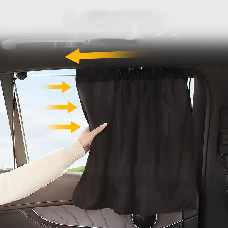 Black Suction Cup Curtain UV Protection Universal Side Window Car Window Sunshade Cover for Kid Baby Children Sunshade Summer
