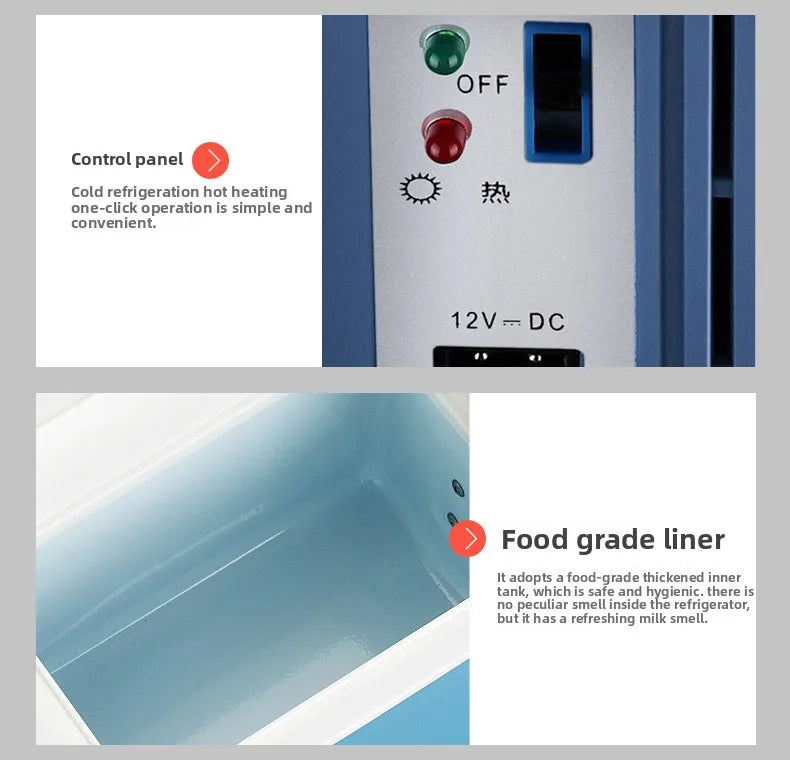 6L Portable Compact Mini Fridge 12V Car Refrigerator Freezer for Camping Traveling Electric Cool Box Summer Outdoor Fridge