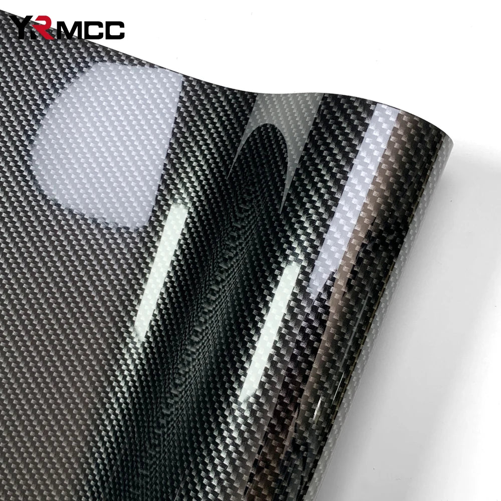 9D Carbon Fiber Car Sticker Self Adhesive Glossy Black Vinyl Wrap Film Anti-Scratch Auto Decoration Sticker for Cars Accessories