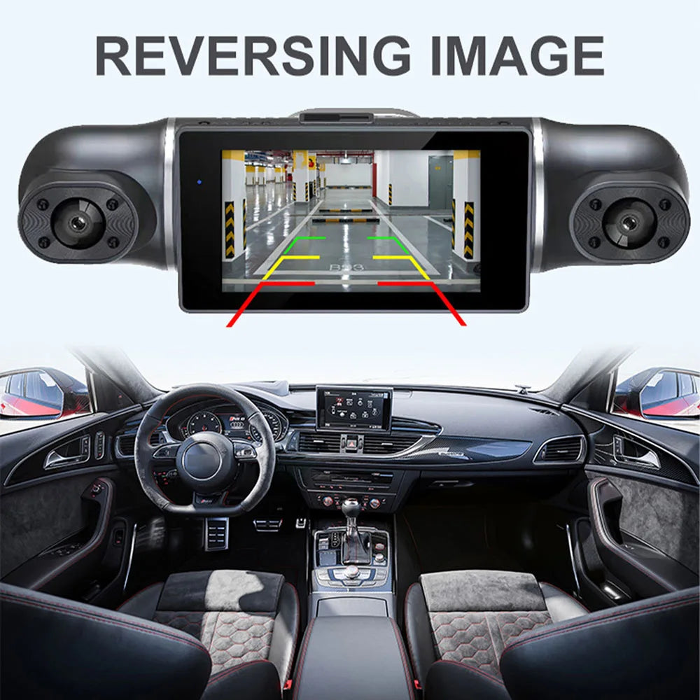4Camera Car DVR 4*1080P 360 Degrees Video Recorder WIFI GPS Dash Cam Front right left Rear View camera 24h Parking Monitor Gift