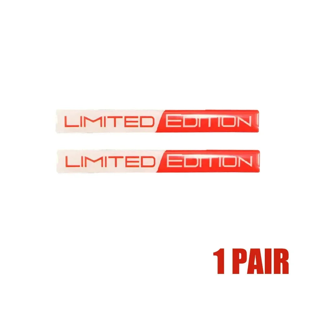 1 Pair 3D Emblem Limited Edition Styling Car Stickers Badge Decal Sticker Auto Door Bumper Trunk Body Side Decor Sticker