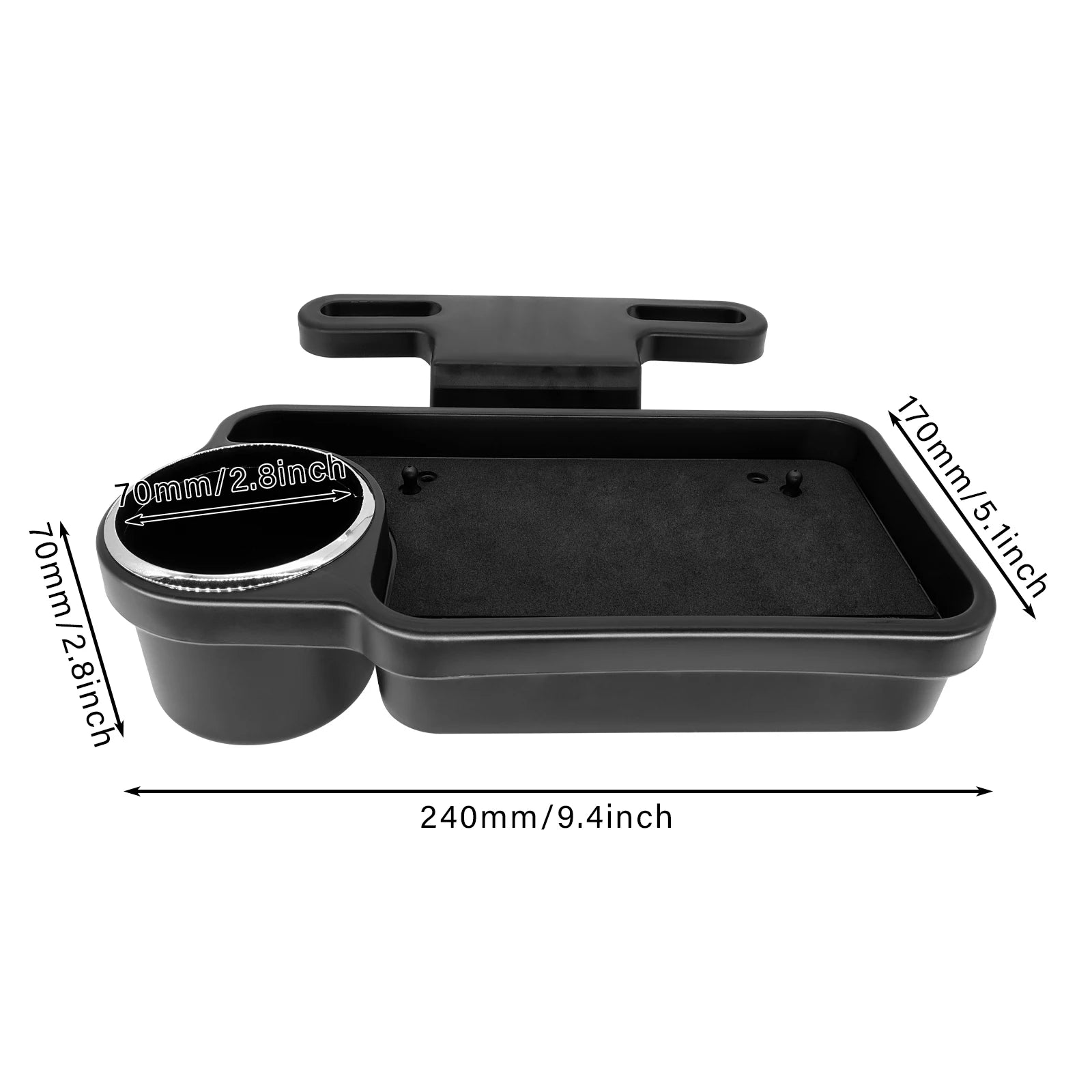 Car Seat Back Organizer Storage Tidy Foldable Table Tray Cup Holder Phone Mount Stand Food Drink Desk Travel Auto Accessories