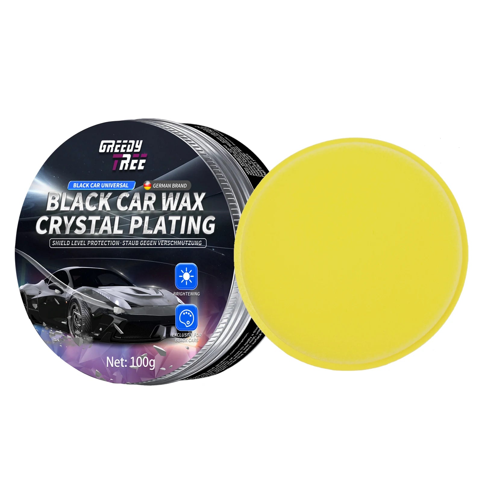 Premium Black Car Wax - Ultimate Shine & Protection, Fit for All Vehicles, Enhances Paint Gloss & Durability