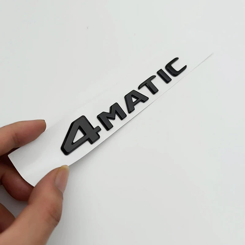 3d ABS Chrome Black 4 Matic Logo 4Matic Emblem Letters Nameplate Car Trunk Badge 4matic Sticker Accessories