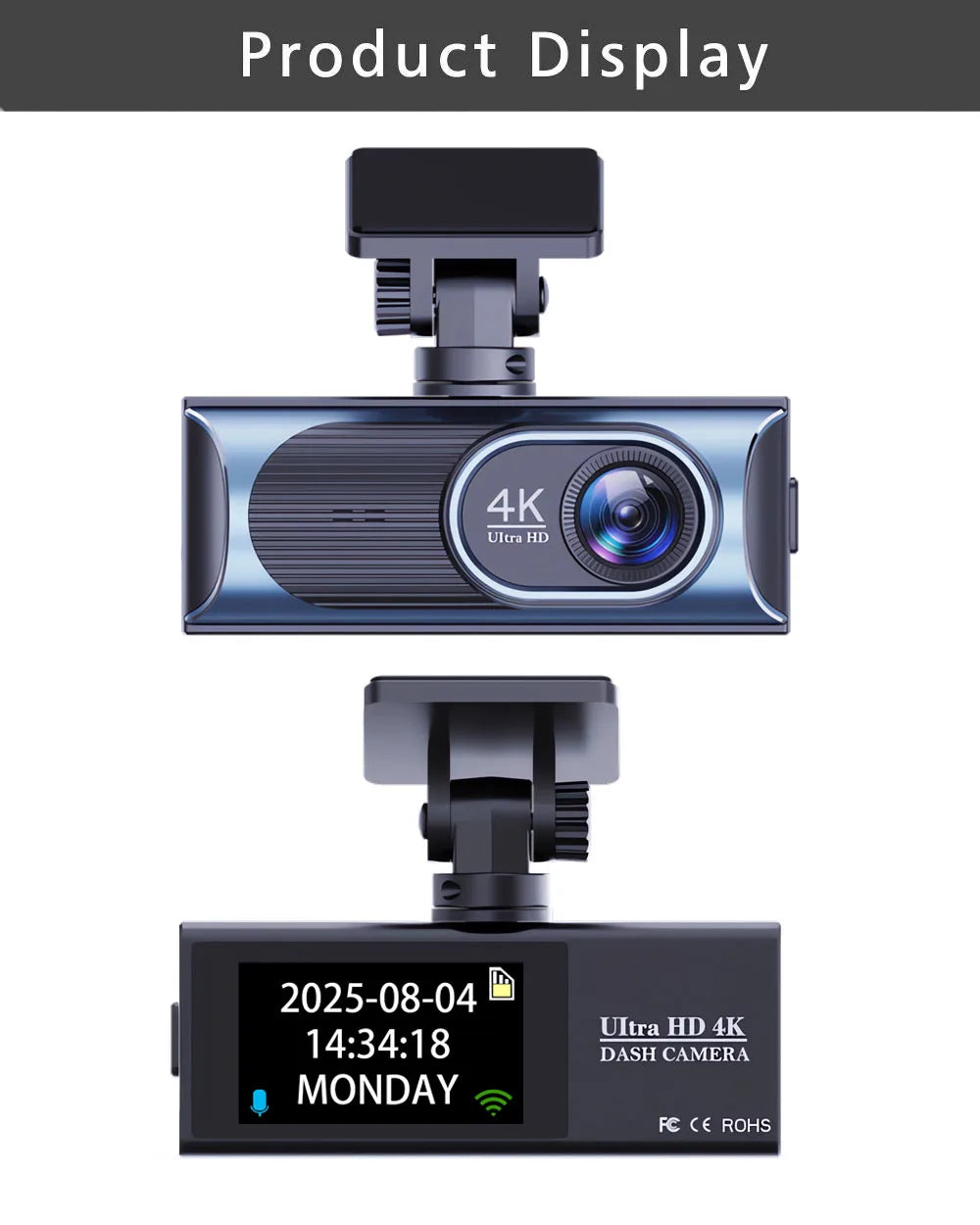 UHD 4K+2.5K Car DVR Front And Back Dash Cam Camera 5G WIFI GPS Dashcam Mini Black Box With 24H Parking Monitor Night Vision