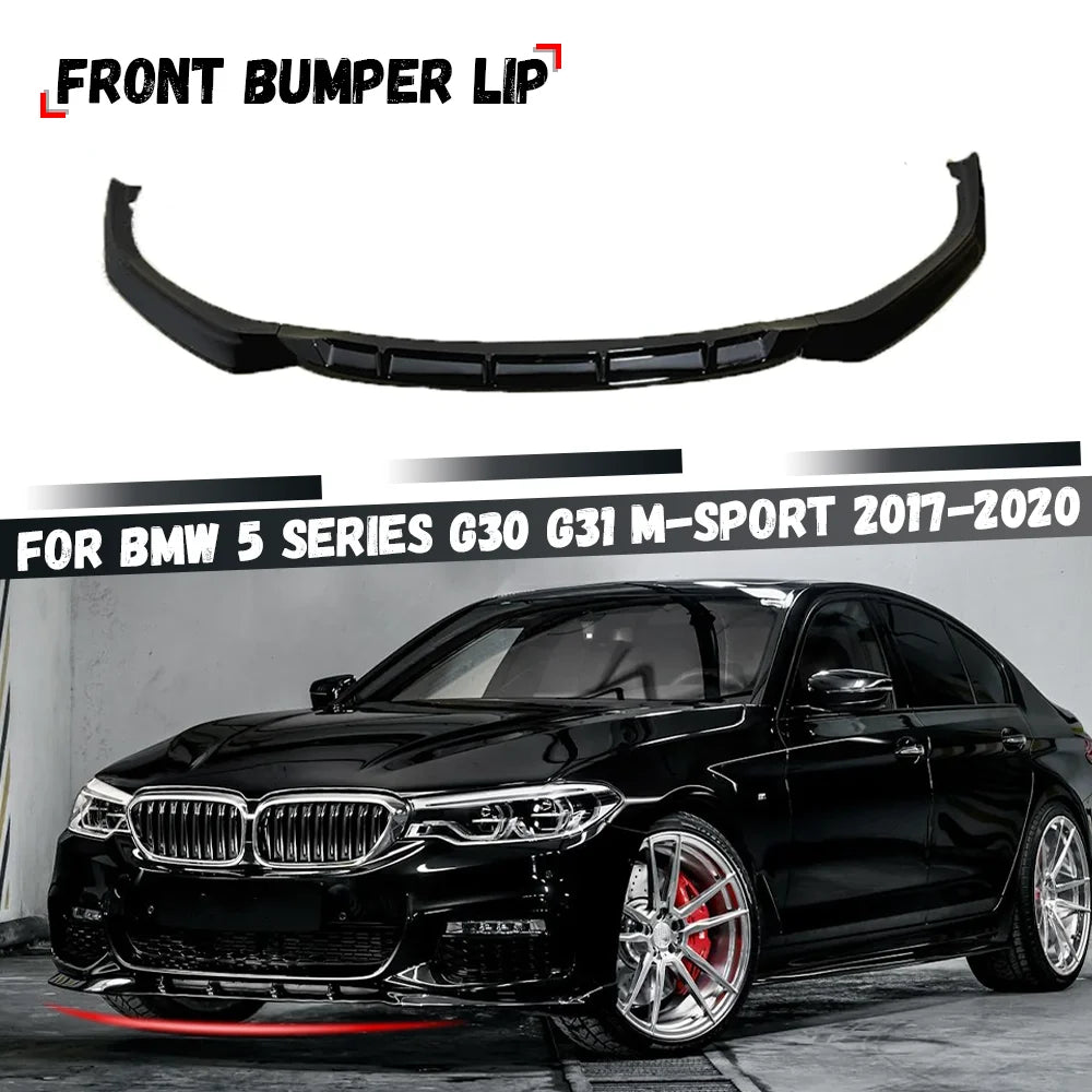 For BMW 5 Series G30 G31 2017-2020 520i 530i 540i M-Sport Car Front Bumper Splitter Lip Diffuser Body Kit Spoiler Guard