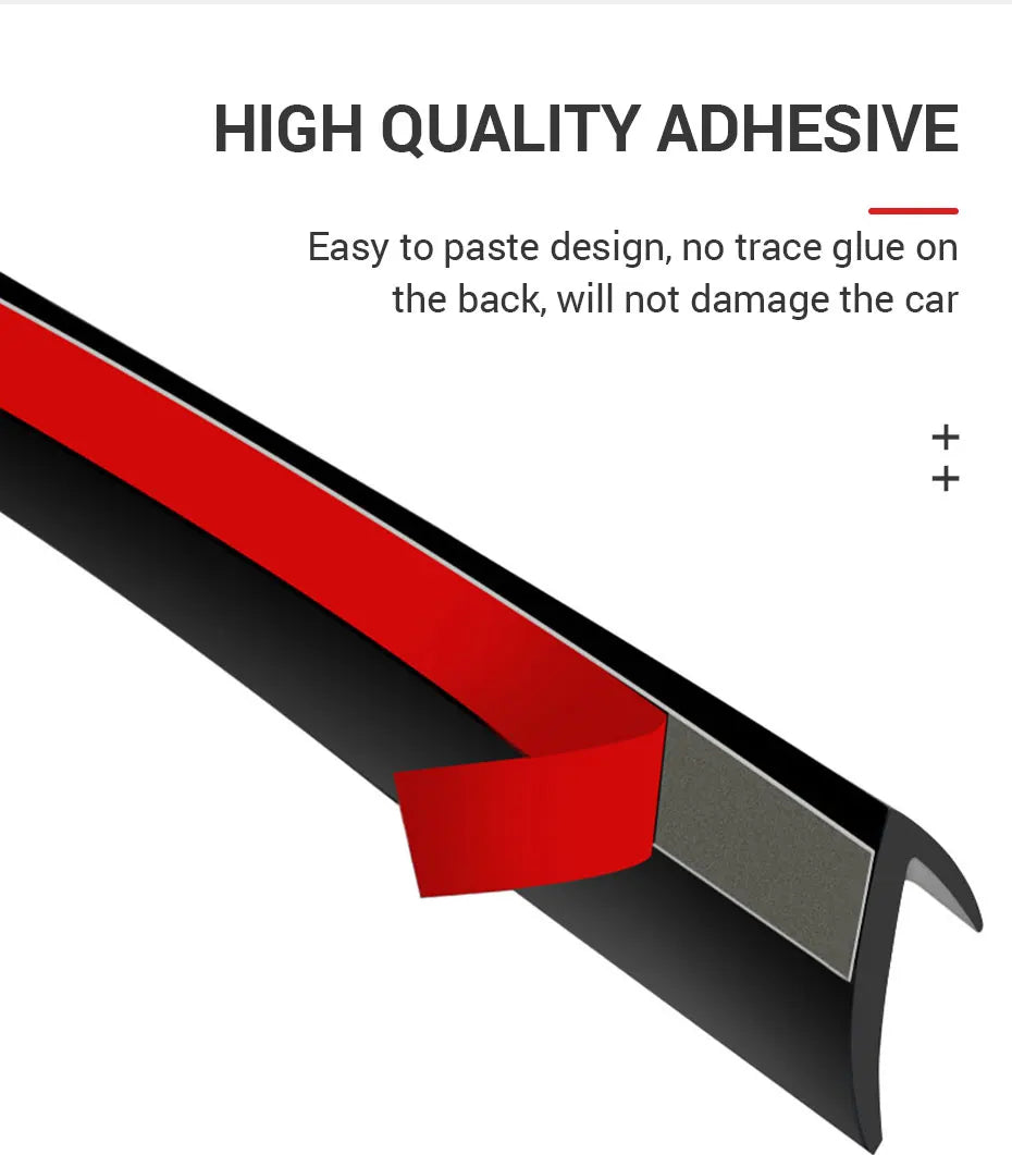 SEAMETAL Car Door Window Seal Strip Rubber V Shape Auto Side Window Gap Filler Weatherstrip Noise Insulation Protector Strips