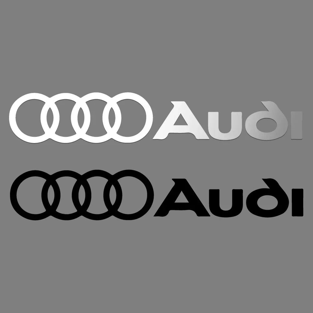 For Audi  Car Styling PVC Logo Side Body Fender Windshield Trunk Bumper Sticker RS S Line A3 A4 A5 A6 A7 Quattro Q2 Q3 Q5 Q7