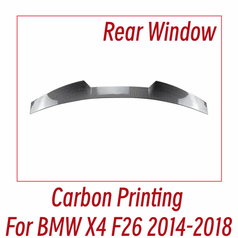 For BMW X4 F26 2014 2015 2016 2017 2018 Bodykit Car Rear Trunk Lid Rear Window Black Carbon Spoiler Wings Tuning Accessorie Part