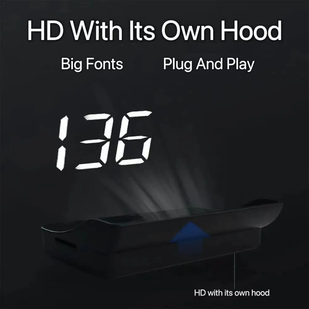 M2 Head Up Display Car Universal Speedometer KMH/MPH HUD USB Cable Plug & Play GPS & Beidou Dual Satellite System
