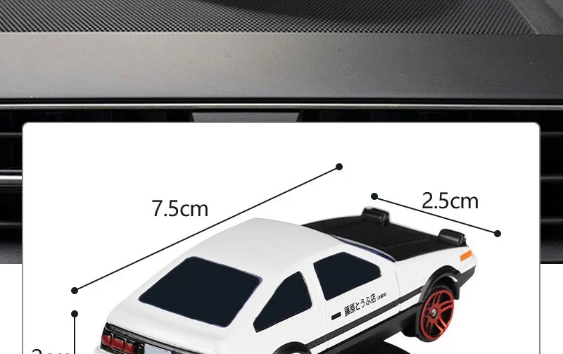 360° Rotating AE86 Car Dashboard Decor Swivel Ornament Mini Alloy Drift Motion Model Center Console Vehicle Interior Accessories