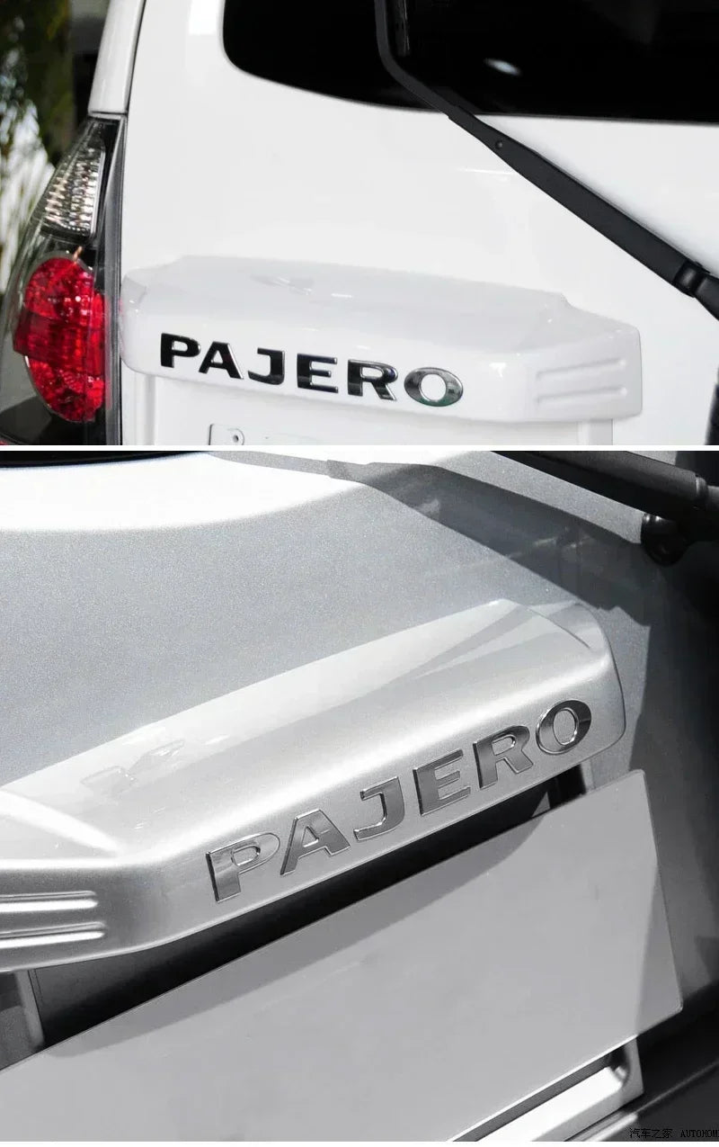 1PCS Metal logo Letter For Pajero Mitsubishi 3D Emblem Car Rear Trunk Decals Front Hood Lettering Badge Auto Accessories Styling