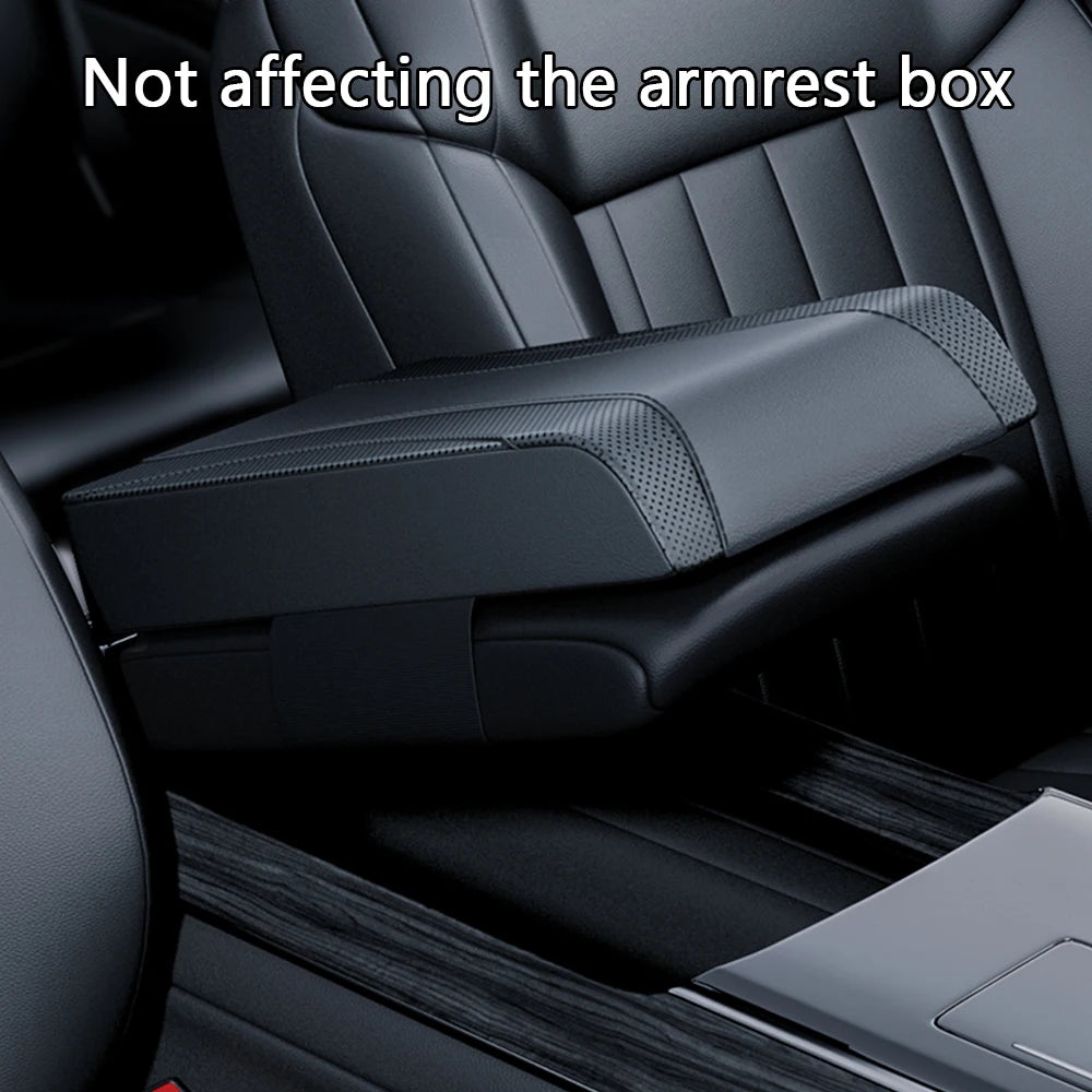 Adjustable Leather Armrest Cushion Arm Rest Box Armrest Box Height Pad Car Armrest Pad Auto Seat Gap Organizer Elbow Supportor