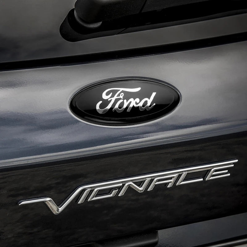 Car Front Grille Emblem Rear trunk Logo Badge Sticker Accessories for Ford Focus mk2 mk3 Fiesta mk7 Ranger Mondeo mk4 S-MAX Kuga