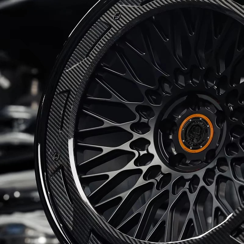 Forged Aluminum Alloy Car Carbon Fiber Rims 5x114.3 5x120 5x130 18 19 20 22 24 26 Inch Wheel Rim for Mercedes Rolls Royce
