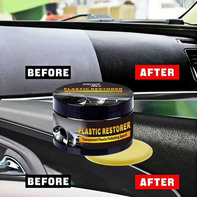 GREEDY TREE Automotive Plastic Restorer repairs car trim bumpers and panels Renewal wax for interior and exterior plastic parts