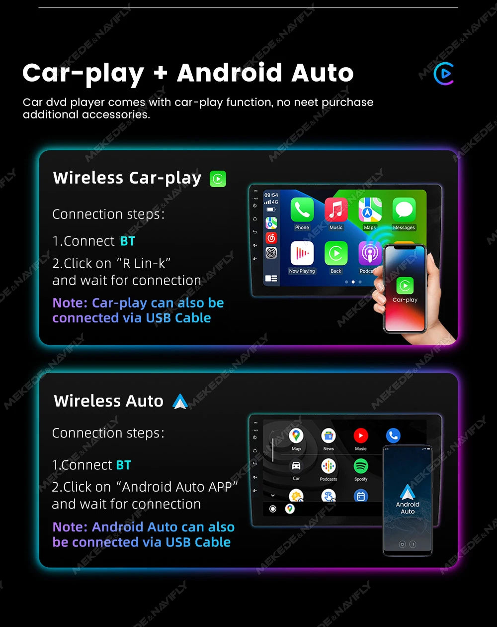Android 14 Car Radio 2GB+32GB Wireless Carplay AUTO For Peugeot 208 2008 2013 2014 - 2020 Navigation GPS Multimedia Video Player