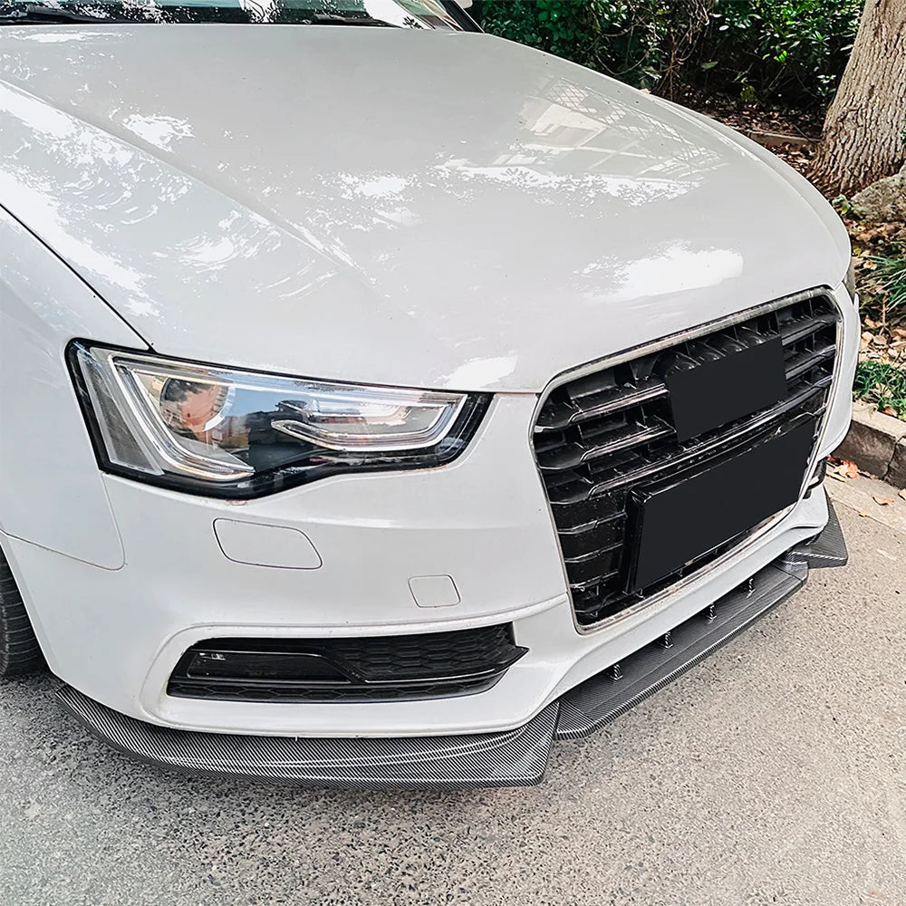 For Audi A5 S5 8T S-line 2012-2017 Front Bumper Lip Spoiler Splitter Diffuser Body Kit Tuning Canard Lip Protector Cover