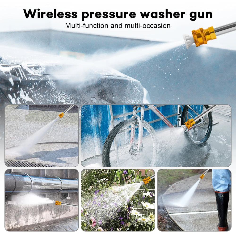 20000mAh Portable Cordless Pressure Washer 300W 60Bar Foam Generator Spray Cleaner Suitable for Car Washing Garden Watering