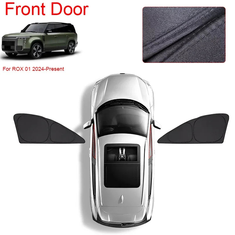 Car Black Window Privacy Sunshade Anti-UV Heat Insulation For ROX 01 JISHI 2021-Present Auto Protect Cover Interior Accessory