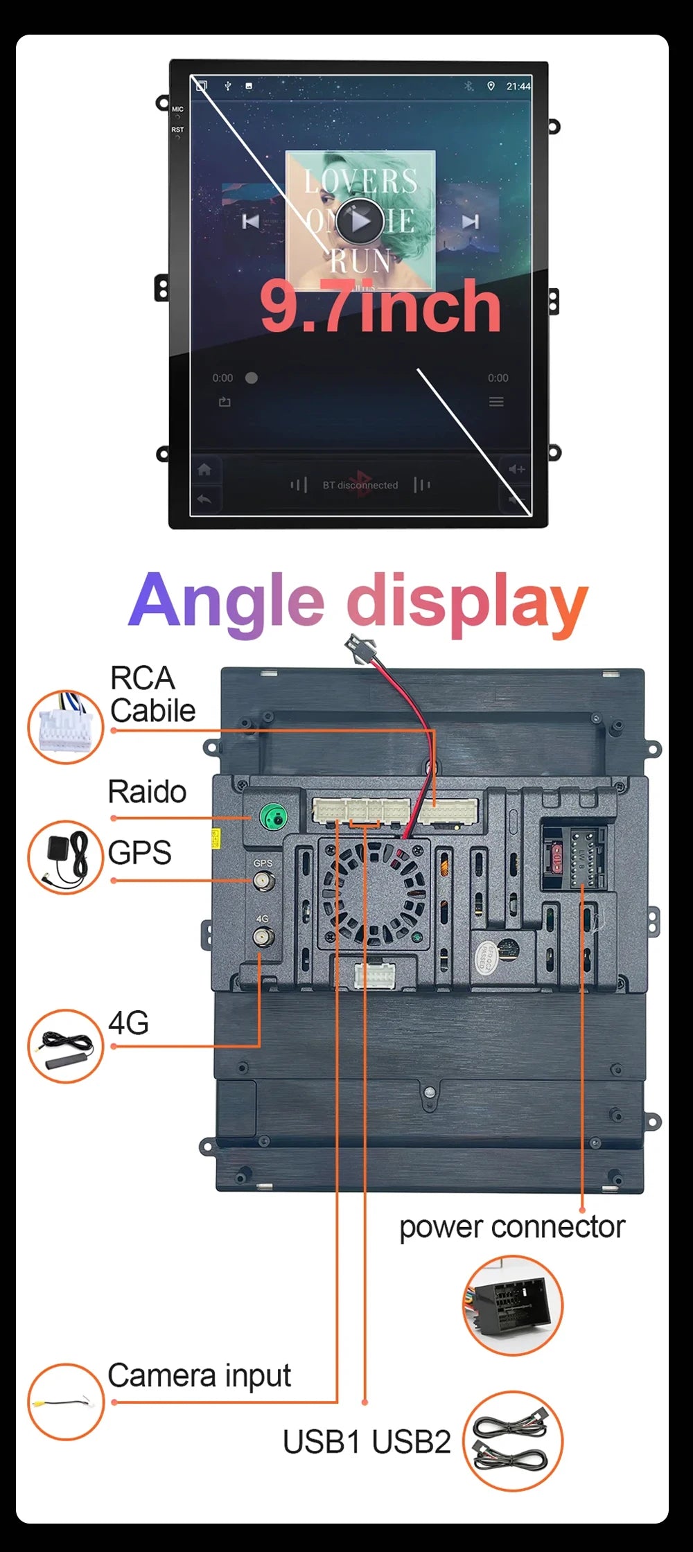 9.7 inch 8Core Android 15 Car Radio for Ford Focus 3 Mk 3 2011 2012 - 2019 Multimedia Video Player 2Din Carplay Auto Stereo DVD