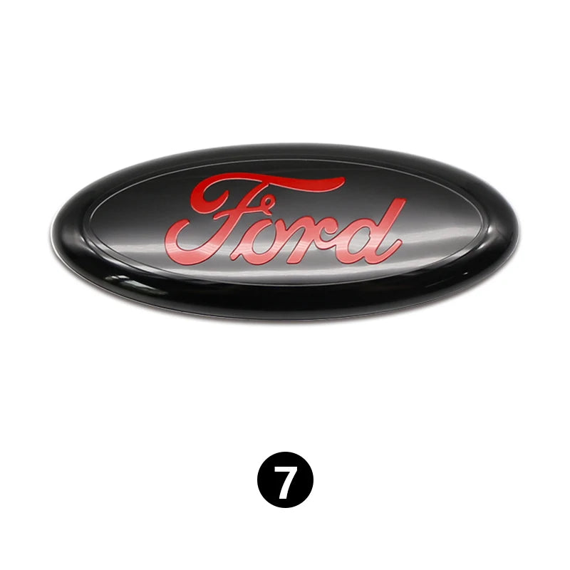 Car Front Grille Emblem Rear trunk Logo Badge Sticker Accessories for Ford Focus mk2 mk3 Fiesta mk7 Ranger Mondeo mk4 S-MAX Kuga