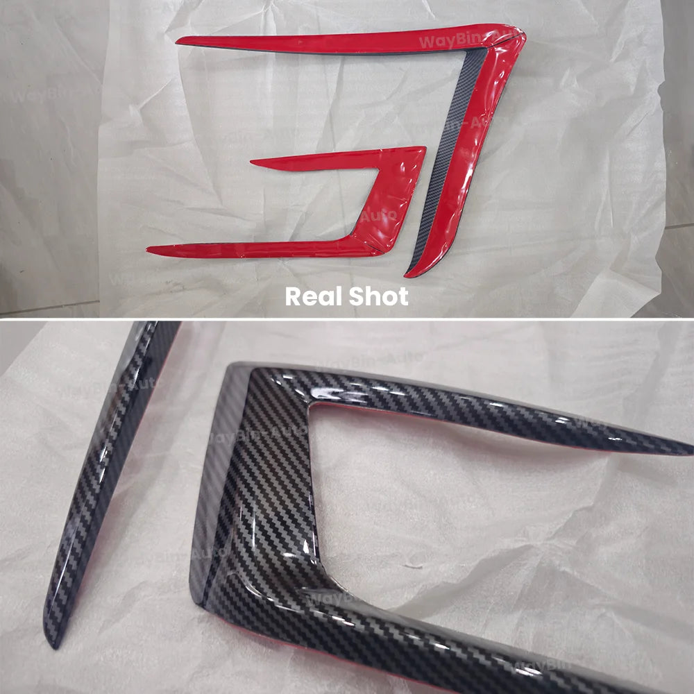 For 2025+ Tesla Model Y Juniper Front Bumper Lip Front Guard Trim Spoiler ABS Black Carbon Body kit Front Lip Accessori auto