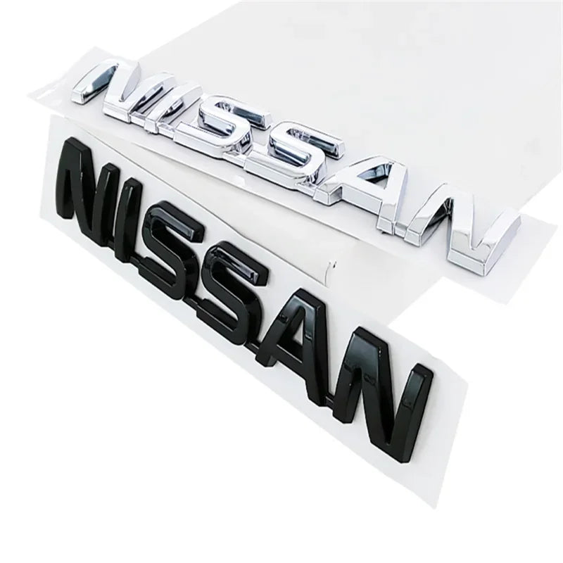 ABS Car Rear Trunk Bumper Tail Emblem Letter Sticker for Nissan Qashqai J11 J10 Leaf Juke Patrol Micra X Trail Tiida Nismo Note